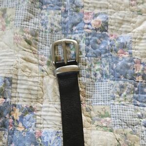 Wilson Black Belt with Silver Buckle